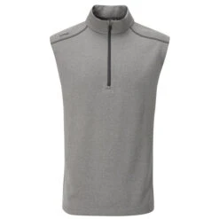PING Men's Ramsey Half Zip Golf Vest -Best Golf Shop 338596 AshMarl PING Ramsey Vest 1