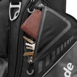 TaylorMade Select Plus Lightweight Golf Cart Bag -Best Golf Shop 338618 TaylorMade Select Plus Cart Bag Black 5
