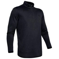 Under Armour Men's Sweaterfleece Half Zip Golf Midlayer -Best Golf Shop 348732 Black Under Armour Sweaterfleece Zip Windtop 1