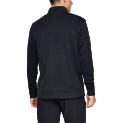 Under Armour Men's Sweaterfleece Half Zip Golf Midlayer -Best Golf Shop 348732 Black Under Armour Sweaterfleece Zip Windtop 4
