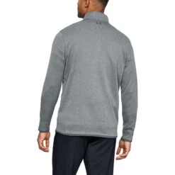 Under Armour Men's Sweaterfleece Half Zip Golf Midlayer -Best Golf Shop 348732 PitchGrey Under Armour Sweaterfleece Zip Windtop 4