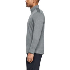 Under Armour Men's Sweaterfleece Half Zip Golf Midlayer -Best Golf Shop 348732 PitchGrey Under Armour Sweaterfleece Zip Windtop 5