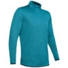 Under Armour Men's Sweaterfleece Half Zip Golf Midlayer -Best Golf Shop 348732 TealVibe Under Armour Sweaterfleece Zip Windtop 1