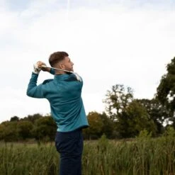 Under Armour Men's Sweaterfleece Half Zip Golf Midlayer -Best Golf Shop 348732 TealVibe Under Armour Sweaterfleece Zip Windtop 8