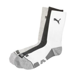 PUMA Golf PUMA Men's Pounce Crew Cut Golf Socks - 3 Pack -Best Golf Shop 358201 multi puma socks 1