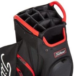 Titleist 15 Golf Cart Bag -Best Golf Shop 358657 BlackBlackRed Titleist 15 Cart Bag 4