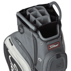 Titleist 15 Golf Cart Bag -Best Golf Shop 358657 Charcoal Black Grey Titleist 15 Cart Bag 4