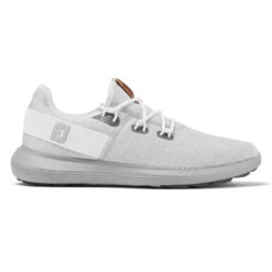 FootJoy Men's Flex Coastal Spikeless Golf Shoes 7 FootJoy Men's Flex Coastal Spikeless Golf Shoes -Best Golf Shop 364409 White Grey FootJoy Flex Coastal Shoes 1