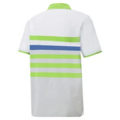 PUMA Golf PUMA Men's MATTR One Way Stretch Golf Polo Shirt -Best Golf Shop 364798 BrightWhite Greenery PUMA Golf MATTR One Way Polo Shirt 2