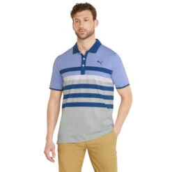 PUMA Golf PUMA Men's MATTR One Way Stretch Golf Polo Shirt -Best Golf Shop 364798 LavendarPop Blazing Blue PUMA MTTR One Way Polo Shirt 3