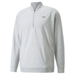 PUMA Golf PUMA Men's CLOUDSPUN Moving Day Half Zip Golf Midlayer -Best Golf Shop 365245 HighRise VibrantOrange PUMA Golf CLOUDSPUN Moving Day Zip Midlayer 1