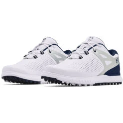Under Armour Ladies Charged Breathe Spikeless Golf Shoes -Best Golf Shop 365382 white acc 3