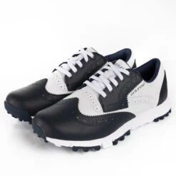 GOLFINO Ladies Aurora Brogue Waterproof Spikeless Golf Shoes -Best Golf Shop 367753 White Navy GOLFINO Ladies Aurora Brogue Shoes 4