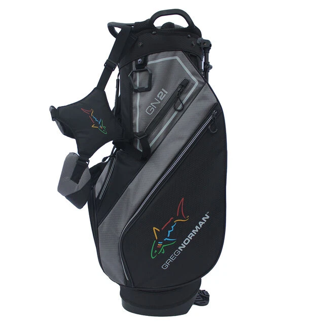 Greg Norman Lightweight Golf Stand Bag Greg Norman Lightweight Golf Stand Bag -Best Golf Shop 368793 Black Grey Greg Norman Stand Bag 5
