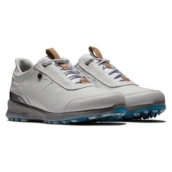 FootJoy Ladies Stratos Waterproof Spikeless Golf Shoes -Best Golf Shop 369383 White Grey FootJoy Stratos Ladies Shoes 4