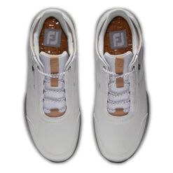 FootJoy Ladies Stratos Waterproof Spikeless Golf Shoes -Best Golf Shop 369383 White Grey FootJoy Stratos Ladies Shoes 6
