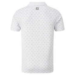 FootJoy Smooth Pique Weather Print Polo Shirt -Best Golf Shop 388607 White FootJoy Smooth Pique Weather Print Polo Shirt 2