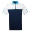 GOLFINO Men's Colour Zip Golf Polo Shirt