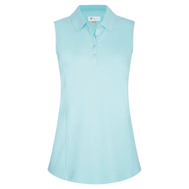Greg Norman Ladies Sleeveless Golf Polo Shirt Greg Norman Ladies Sleeveless Golf Polo Shirt -Best Golf Shop 390929 mint 1