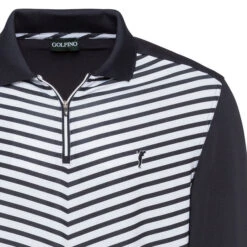 GOLFINO Men's Striped Long Sleeve Golf Polo Shirt -Best Golf Shop 393969 navy golfino 4