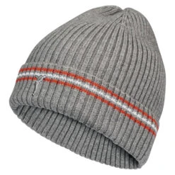 GOLFINO Men's Knitted Golf Hat -Best Golf Shop 394025 Silver Grey GOLFINO Pom Knitted Hat 1