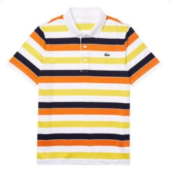 Lacoste Men's SPORT Breathable Striped Stretch Golf Polo Shirt