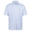 Greg Norman Men's Stripe Stretch Golf Polo Shirt -Best Golf Shop 397199 white 1