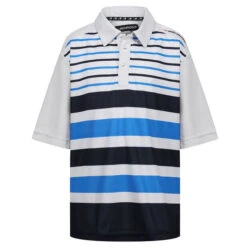 Benross Junior Colour Block Stripe Stretch Golf Polo Shirt
