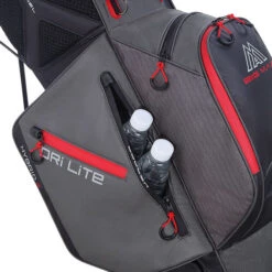 BIG MAX DRI LITE Hybrid Water-Resistant Golf Stand Bag -Best Golf Shop 397611 Charcoal Black Red BIG MAX DRI LITE Hybrid Stand Bag 4