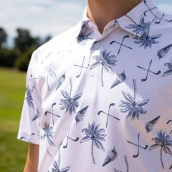 Stromberg Men's Etna Print Stretch Golf Polo Shirt -Best Golf Shop 398164 white 6