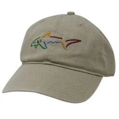 Greg Norman Men's Shark Logo Golf Cap -Best Golf Shop 398753 Khaki Greg Norman Shark Logo Cap 1
