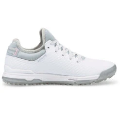 PUMA Golf PUMA Ladies PROADAPT ALPHACAT Waterproof Spikeless Golf Shoes -Best Golf Shop 399566 White Silver Pink PUMA Golf PROADAPT ALPHACAT Ladies Shoes 2