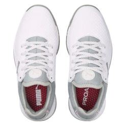 PUMA Golf PUMA Ladies PROADAPT ALPHACAT Waterproof Spikeless Golf Shoes -Best Golf Shop 399566 White Silver Pink PUMA Golf PROADAPT ALPHACAT Ladies Shoes 4