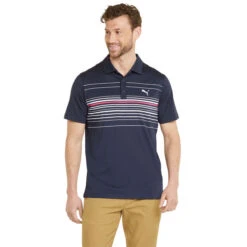 PUMA Golf PUMA Men's MATTR Canyon Stretch Golf Polo Shirt 13 PUMA Golf PUMA Men's MATTR Canyon Stretch Golf Polo Shirt -Best Golf Shop 399678 Navy LavenderPop PUMA Golf MATTR Canyon Polo Shirt 3