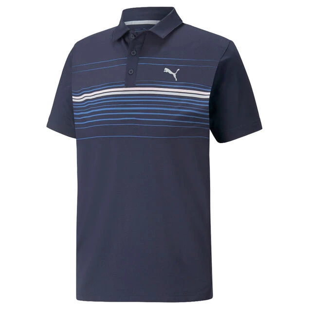 PUMA Men's MATTR Canyon Stretch Golf Polo Shirt PUMA Golf PUMA Men's MATTR Canyon Stretch Golf Polo Shirt -Best Golf Shop 399678 NavyBlazer ChalkPink PUMAGolf MATTR Canyon Polo Shirt 1