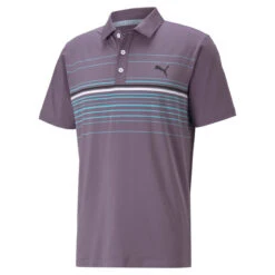 PUMA Golf PUMA Men's MATTR Canyon Stretch Golf Polo Shirt 15 PUMA Golf PUMA Men's MATTR Canyon Stretch Golf Polo Shirt -Best Golf Shop 399678 Purple Charcoal Black PUMA Golf MATTR Canyon Polo Shirt 1