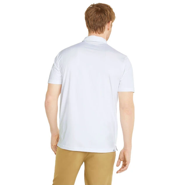 PUMA Men's MATTR Canyon Stretch Golf Polo Shirt PUMA Golf PUMA Men's MATTR Canyon Stretch Golf Polo Shirt -Best Golf Shop 399678 White Pink PUMAGolf MATTR Canyon Polo Shirt 4