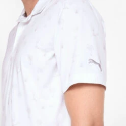 PUMA Golf PUMA Men's CLOUDSPUN Conservation Stretch Golf Polo Shirt -Best Golf Shop 400095 White HighRise PUMA Golf CLOUDSPUN Conservation Polo Shirt 5