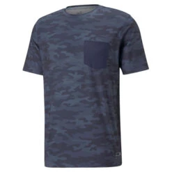 PUMA Golf PUMA Men's EGW CLOUDSPUN Pushcart Pocket Golf T-Shirt -Best Golf Shop 400229 NavyBlazer Camo PUMA Golf EGW CLOUDSPUN Pushcart Pocket T Shirt 1