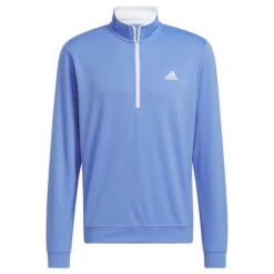 Adidas Golf Adidas Men's PRIMEGREEN UPF Half Zip Golf Midlayer -Best Golf Shop 401468 BlueFusion adidas Golf PRIMEGREEN UPF Zip Midlayer 1 1