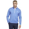 Adidas Golf Adidas Men's PRIMEGREEN UPF Half Zip Golf Midlayer -Best Golf Shop 401468 BlueFusion adidas Golf PRIMEGREEN UPF Zip Midlayer 2