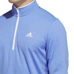 Adidas Golf Adidas Men's PRIMEGREEN UPF Half Zip Golf Midlayer -Best Golf Shop 401468 BlueFusion adidas Golf PRIMEGREEN UPF Zip Midlayer 4 1