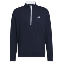 Adidas Golf Adidas Men's PRIMEGREEN UPF Half Zip Golf Midlayer -Best Golf Shop 401468 CollegiateNavy adidas Golf PRIMEGREEN UPF Zip Midlayer 1