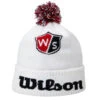 Wilson Staff Tour Knit Bobble Golf Hat -Best Golf Shop 401795 White Wilson Staff Bobble Tour Knit Hat 1