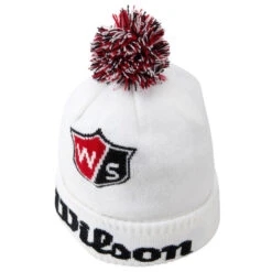Wilson Staff Tour Knit Bobble Golf Hat -Best Golf Shop 401795 White Wilson Staff Bobble Tour Knit Hat 3