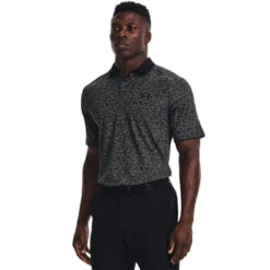 Under Armour Men's Iso-Chill Stretch Golf Polo Shirt -Best Golf Shop 402392 Black Under Armour Iso Chill Polo Shirt 3