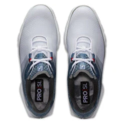 FootJoy Men's Pro SL Sport Waterproof Spikeless Golf Shoes -Best Golf Shop 403039 White Blue Red FootJoy Pro SL Sport Shoes 2022 5