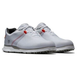 FootJoy Men's Pro SL Sport Waterproof Spikeless Golf Shoes -Best Golf Shop 403039 White Grey Orange FootJoy Pro SL Sport Shoes 2022 6