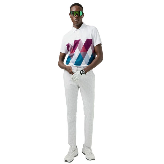 J.Lindeberg Men's Active Argyle Stretch Golf Trousers J.Lindeberg Men's Active Argyle Stretch Golf Trousers -Best Golf Shop 403421 White JLindeberg Active Argyle Trousers 3