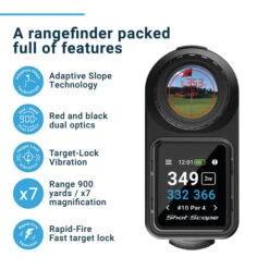Shot Scope PRO LX+ Laser, GPS & Shot Tracking -Best Golf Shop 403440 Orange Shot Scope PRO LX Rangefinder 6